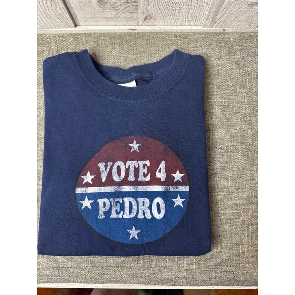 Gildan Other - Napoleon Dynamite Vote 4 Pedro Youth L Navy Blue T Shirt Gildan Heavy Cotton